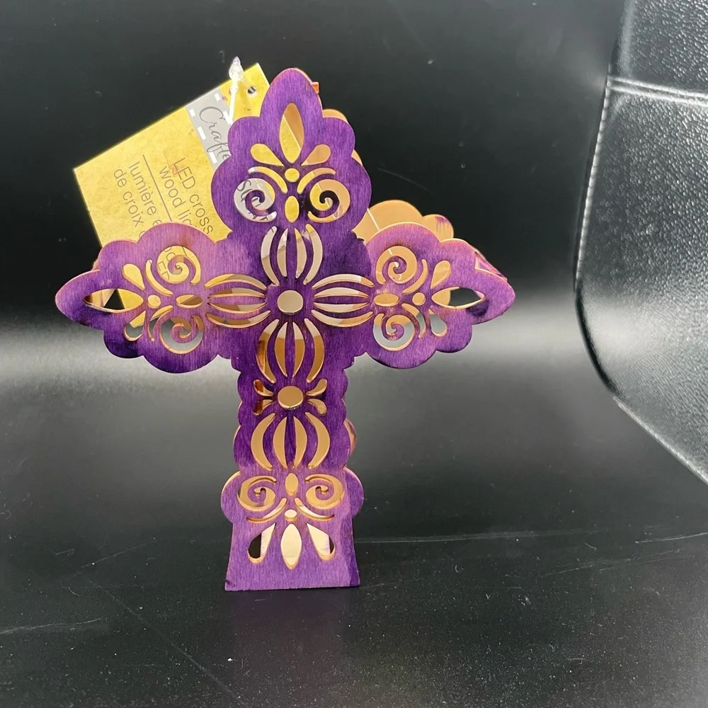 Crafters Square LED Cross Wood Light